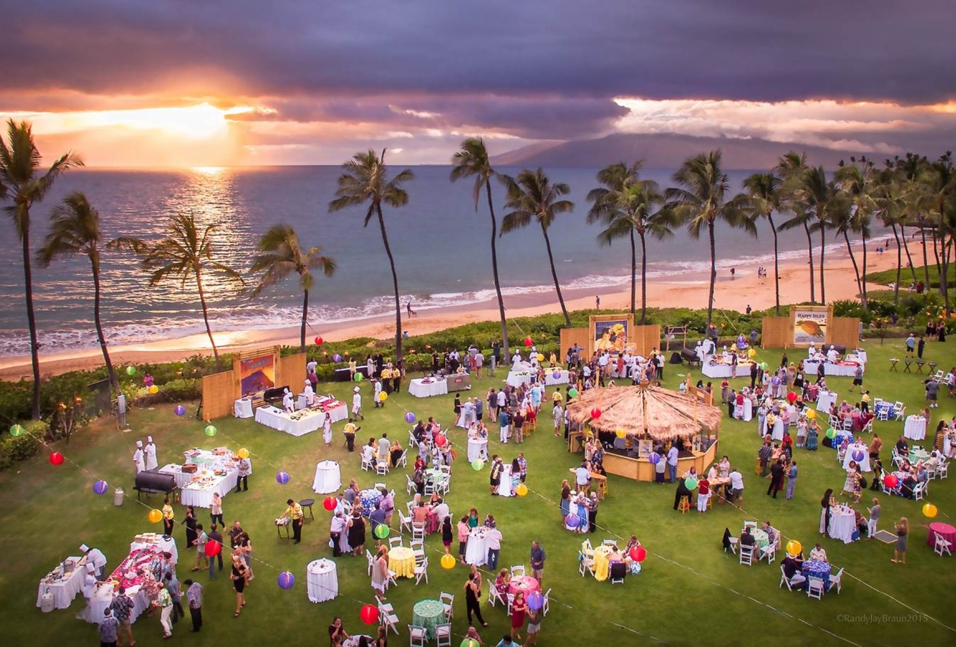 crowd enjoys outdoor entertainment